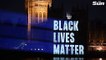 'Black Lives Matter' projected onto Parliament as protesters hold socially distanced demo in London