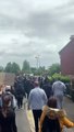 Hundreds of people marching through Aylesbury today on Black Lives Matter protest