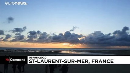 Ceremony honouring the fallen on D-Day in Normandy