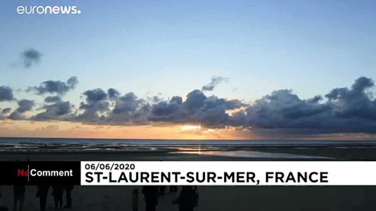 Ceremony honouring the fallen on D-Day in Normandy