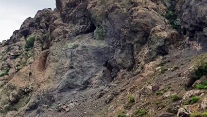 Teröristlerin barındığı 3 odalı mağara kullanılamaz hale getirildi - KUZEY IRAK