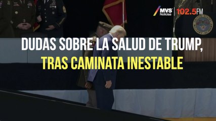 Dudas sobre la salud de Trump, tras caminata inestable