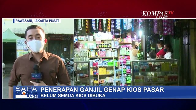 Penerapan Ganjil Genap Kios Pasar, Tidak Semua Kios Buka