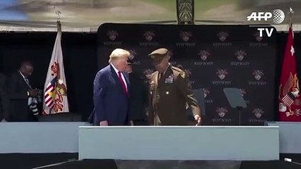 Trump's ramp walk: a "slippery" slope