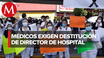Tras muerte de trabajadores del ISSSte por covid-19 en puebla destata protesta en Hospital regional