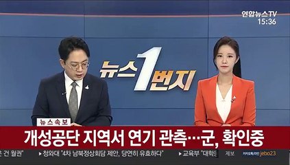 [속보] 개성공단 지역서 연기관측…군, 확인중