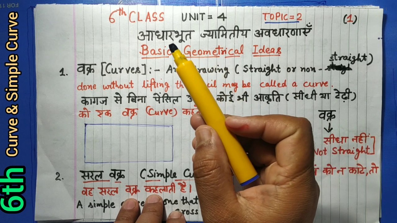 6th Class maths, Basic Geometrical Ideas Chapter 4 NcertBook