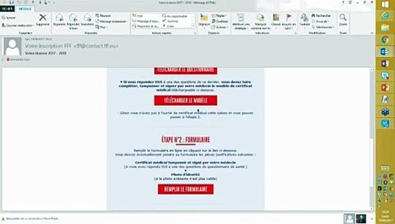 Licence dématérialisée FFF