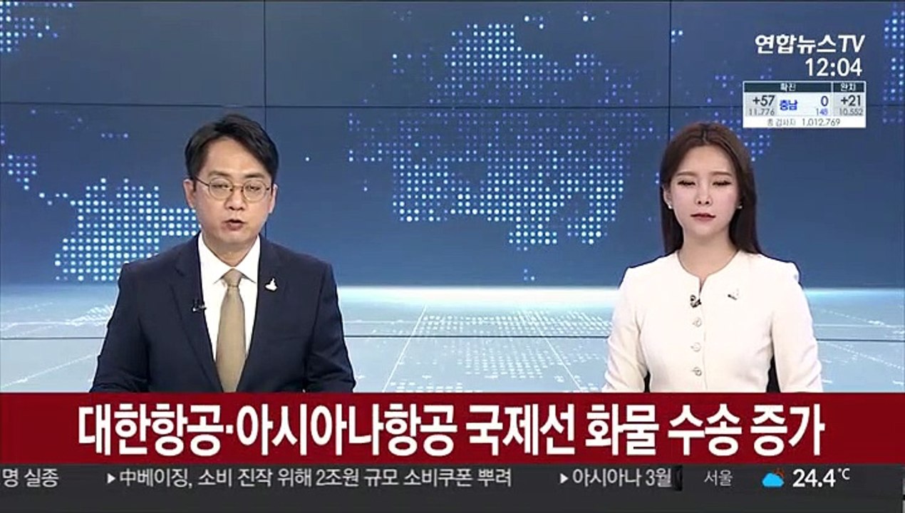 대한항공·아시아나항공 국제선 화물 수송 증가