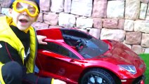 Artem assembling new Supercar Lamborghini for kids