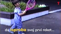 Novak Djokovic gioca a tennis a 4 anni  (Credit: @Twitter @DjokerNole)