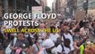 George Floyd protests swell across US