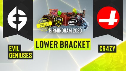 Dota2 - CR4ZY vs Evil Geniuses - Game 2 - ESL One Birmingham 2020 - Lower Bracket - NA