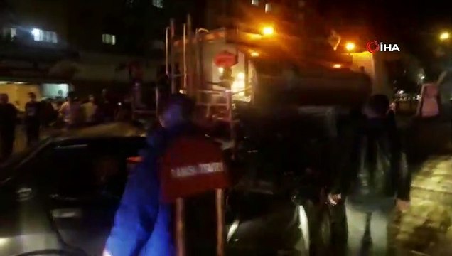 Sulama tankerine çarpan sürücü hayatını kaybetti