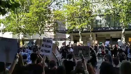 Concentración ante la embajada de EEUU en Madrid