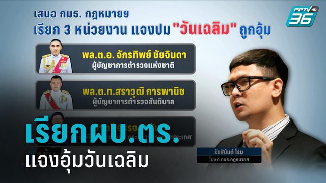 “รังสิมันต์ ”ชง กมธ.กฎหมายฯ เรียกผบ.ตร. แจงอุ้มวันเฉลิม | เข้มข่าวค่ำ