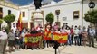 Homenajean con velas y flores el Sagrado Corazón destrozado por antifascistas en Sevilla