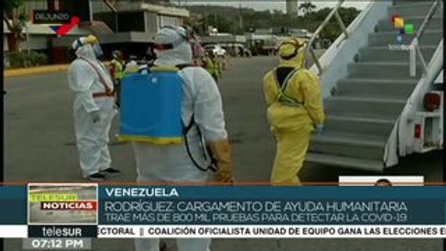 Arriba el 6° avión con ayuda humanitaria proveniente de China