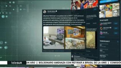 Venezuela: Maduro anuncia en Twitter acuerdo de la OPEP+