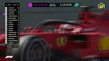 فيتيل يصل قبل الجميع لكنه يخسر أمام هاميلتون بسبب عقوبة الـ 5 ثواني