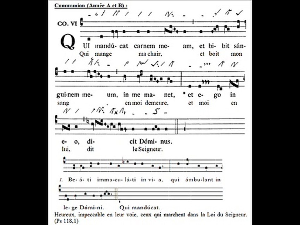 Communio Qui manducat, Corporis et Sanguinis Christi