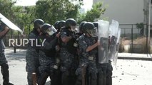 Lebanon- Tear gas fills the streets as anti-government protest turns violent in Beirut