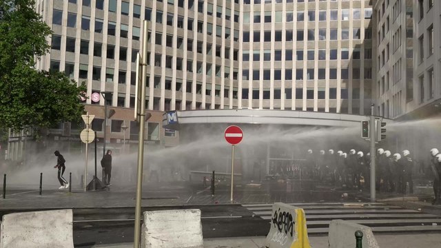 Incidents lors de la manifestation à Bruxelles
