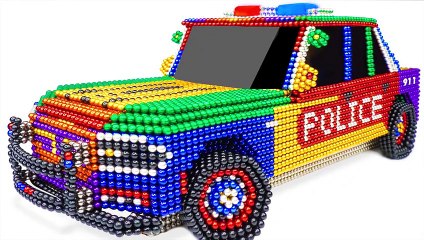 How To Make Amazing Police Car From Magnetic Balls (Satisfying) - Manget Satisfying