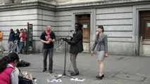 Redemption song cover by  Reggae busker |Brussels street performance