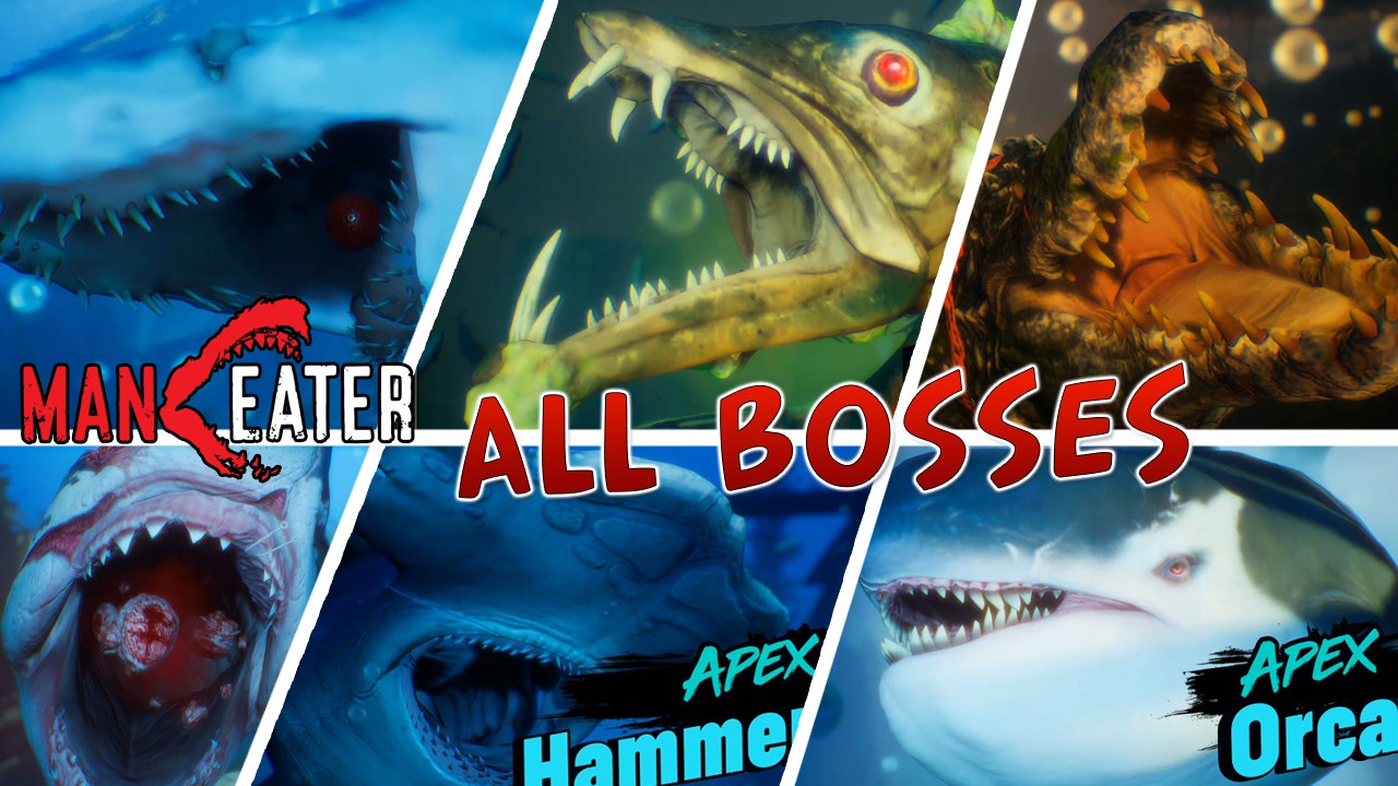 Maneater All Bosses | All Apex Predators (PS4, XB1, Switch, PC)