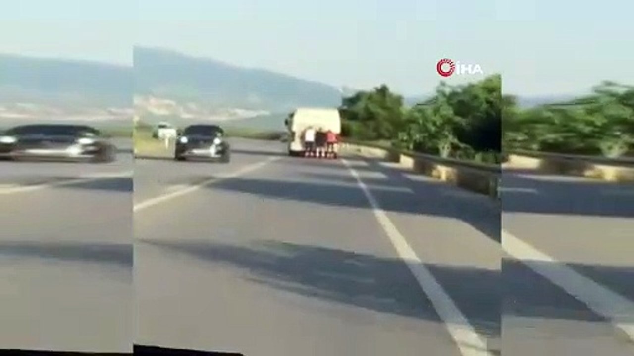 Patenci gençler adeta ölüme davetiye çıkardı