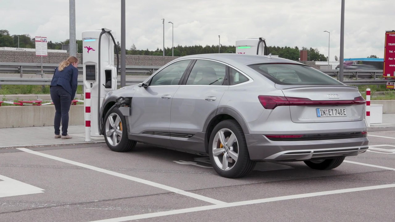 Ladevorgang Audi e-tron 55 Sportback