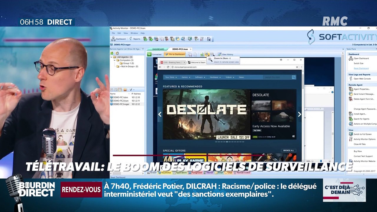 La chronique d'Anthony Morel : Télétravail, le boom des logiciels de surveillance - 08/06