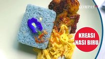 Unik! Nasi Kok Warnanya Biru, Bisa Untuk Kreasi di Rumah