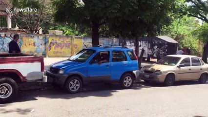 Long lines seen at gas stations in Venezuela