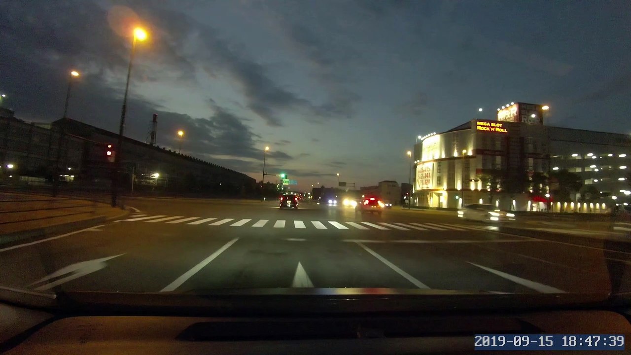 山口県宇部市道路 宇部湾岸道路 西中町IC-東須恵IC 夜間走行 20190915_184739