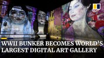 Submarine base in France turned into world's largest digital art gallery