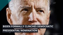 Biden formally clinches Democratic presidential nomination, and other top stories from June 08, 2020.
