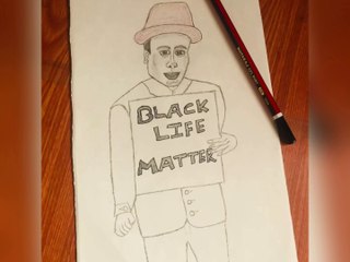 Drawing pencil/(Justice for all)  Black life matters