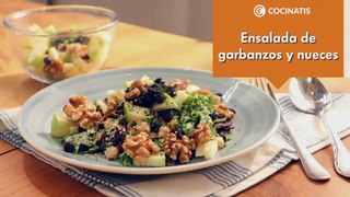 ENSALADA de GARBANZOS y NUECES  Una ensalada completa de LEGUMBRES, FRUTA y FRUTOS SECOS- Cocinatis