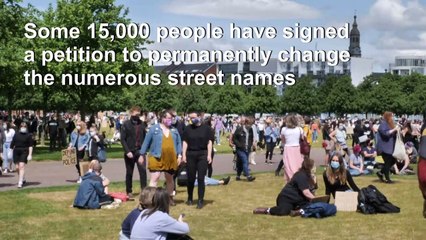 Download Video: Protesters react to activists changing Glasgow street names linked to slavery