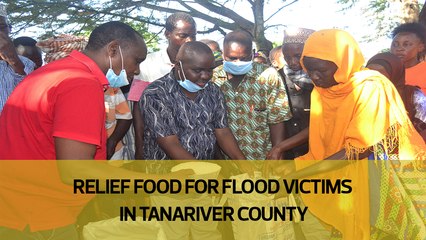 Relief food for flood victims in Tanariver county