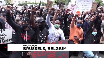 Thousands gather for anti-racism protest in Brussels