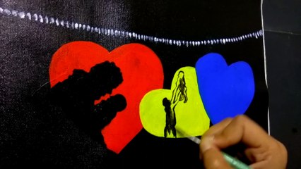 Creative Challenge #2 / Acrylic / Father's Day Love Art Step By Step For Beginners / 10-Minute Art