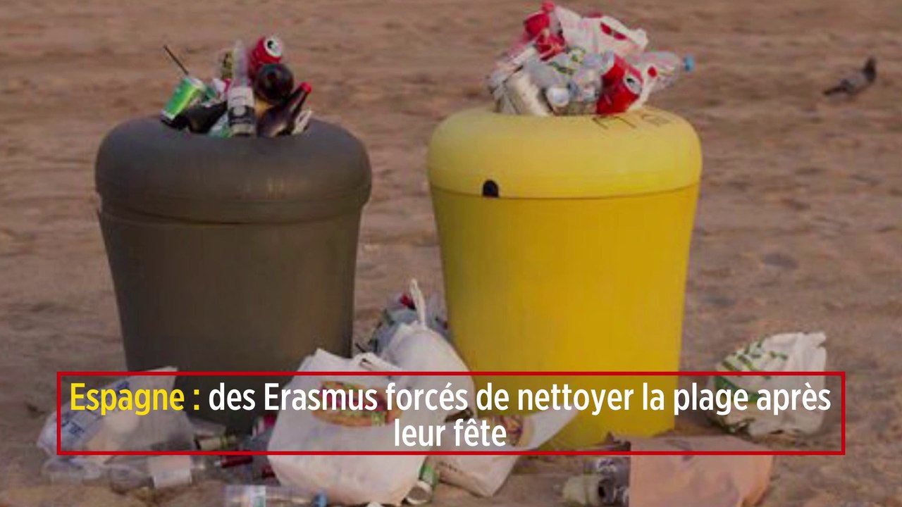 Espagne : des Erasmus forcés de nettoyer la plage après leur fête