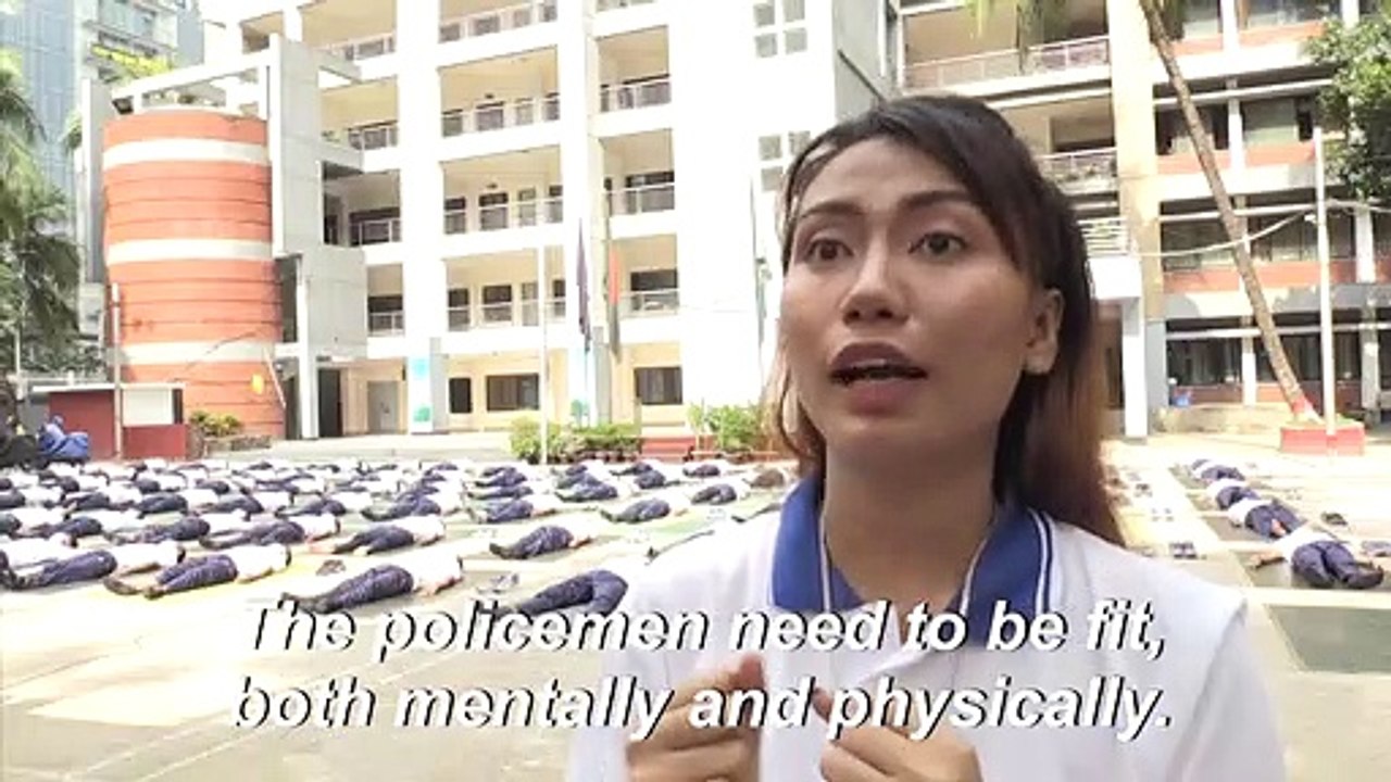 Bangladesh police turn to yoga to boost health during pandemic