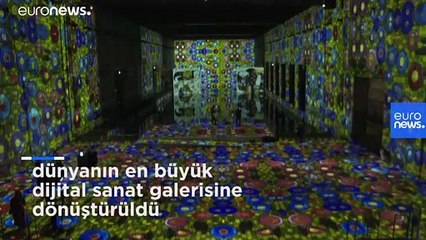 Fransa'da eski denizaltı üssü, dünyanın en büyük dijital sanat galerisine dönüştürüldü