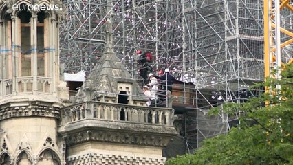 Comienza el desmontaje del andamio de Notre-Dame