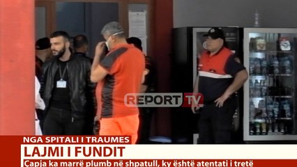 Download Video: Report TV - Iu bë atentat, Ardian Çapja mbërrin te 'Trauma'! Blindohet spitali, detajet mbi ngjarjen