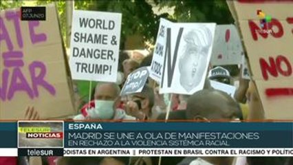 Madrid: rechazan españoles violencia sistémica racial en EE.UU.